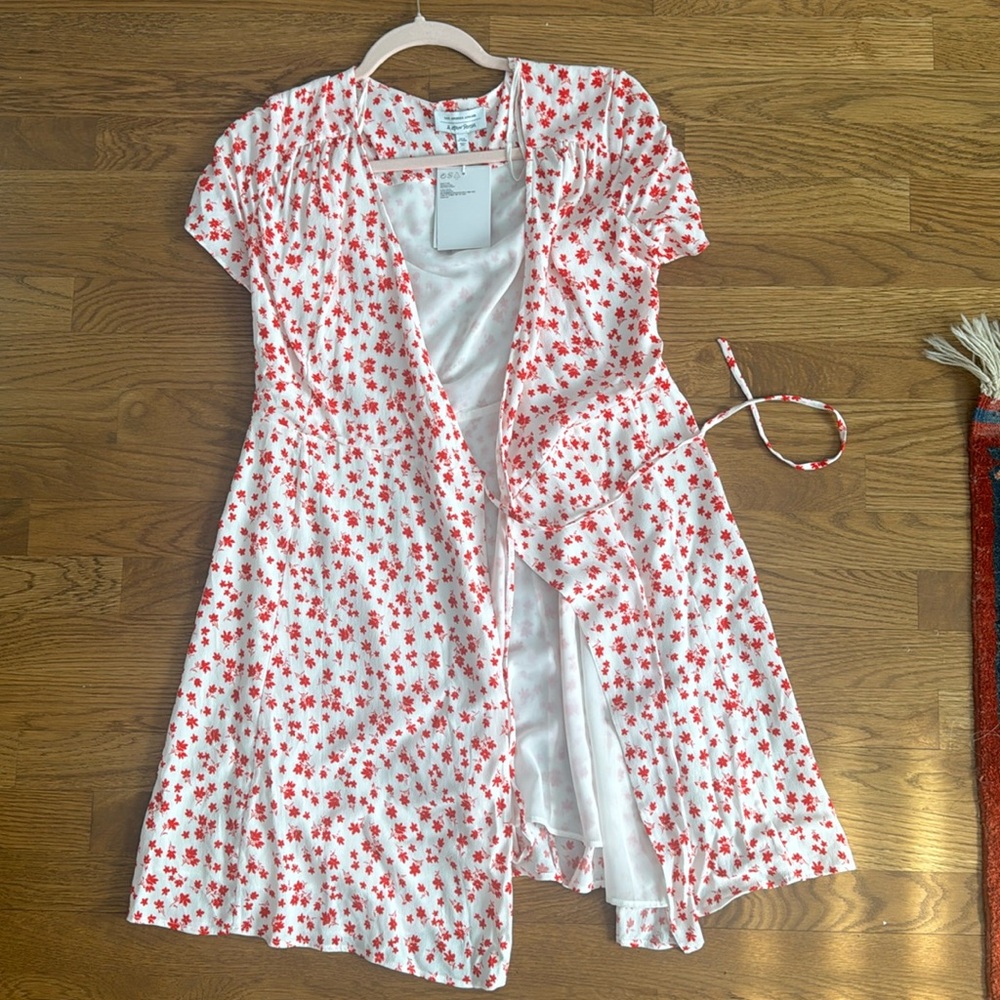 &other stories floral wrap dress